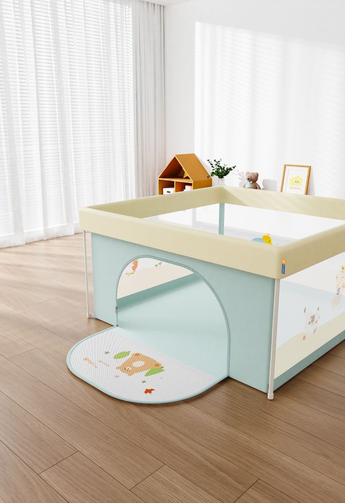 Baby Foldable Playpen with Fun Prints