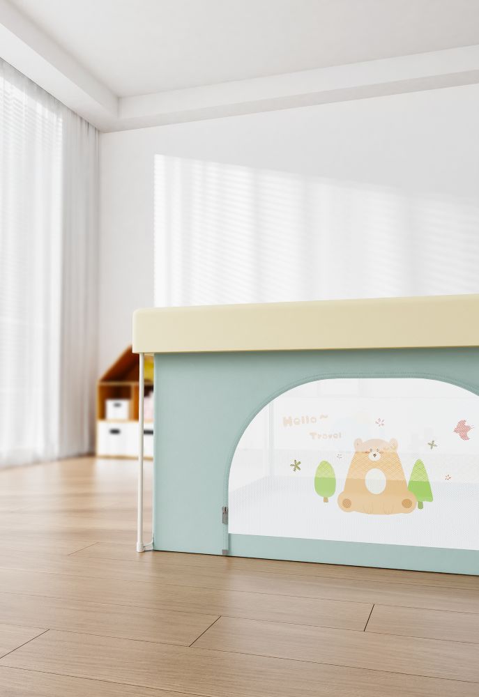 Baby Foldable Playpen with Fun Prints