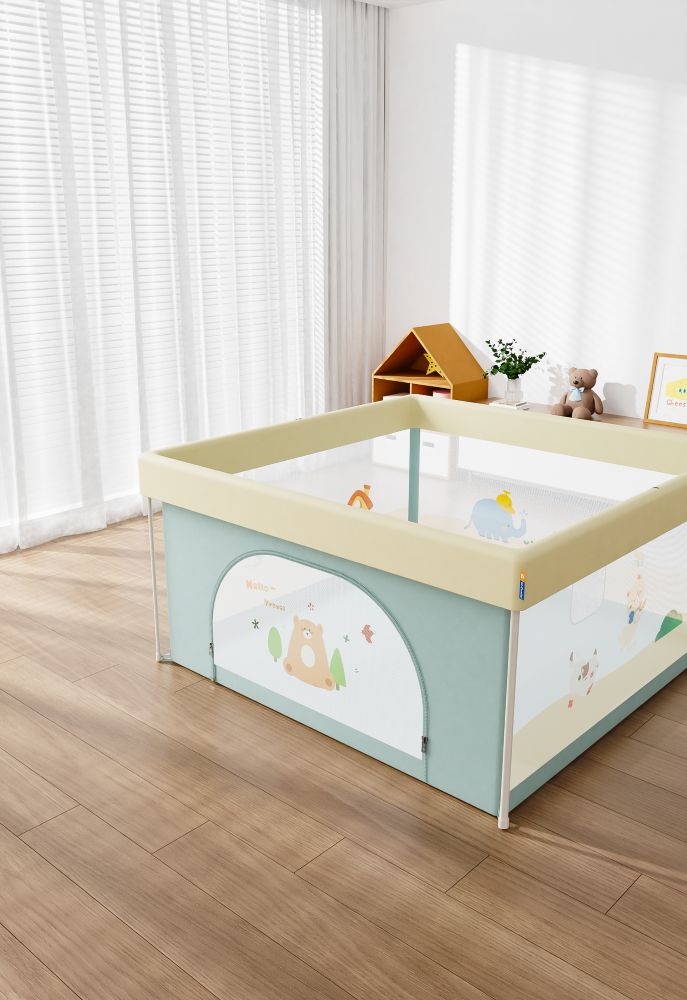 Baby Foldable Playpen with Fun Prints