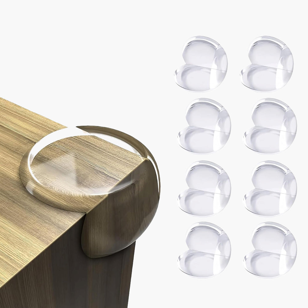 Kids Station Transparent Silicone Round Corner Guards – Baby Safety Edge Protectors for Sharp Furniture Corners