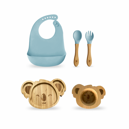 Cute Koala Mealtime Magic Bamboo Feeding Set