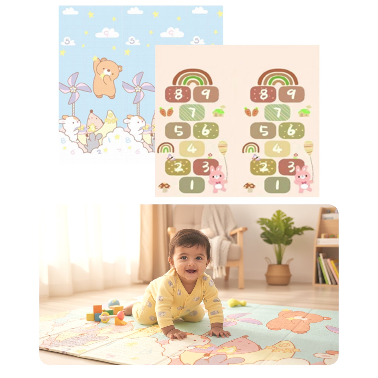 Snuggle Baby Play Mats (150cm x 200cm x 0.8cm)