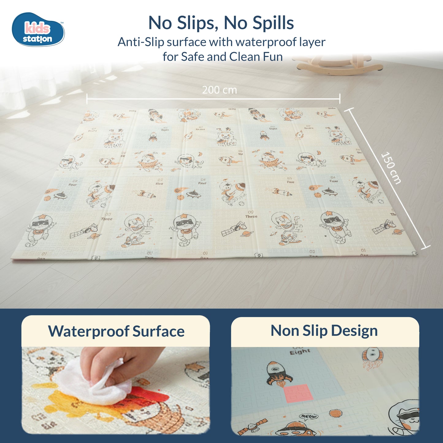 Cozy Baby Play Mats (150cm x 200cm x 1.0cm)