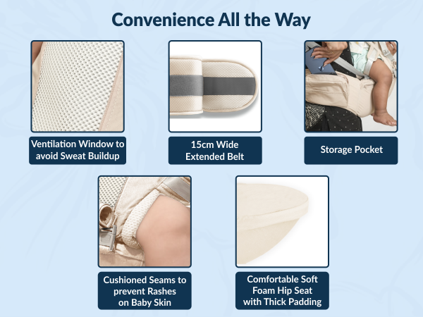 All-in-One Baby Carrier with Hip Seat