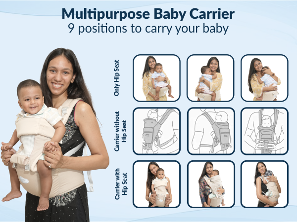 All-in-One Baby Carrier with Hip Seat