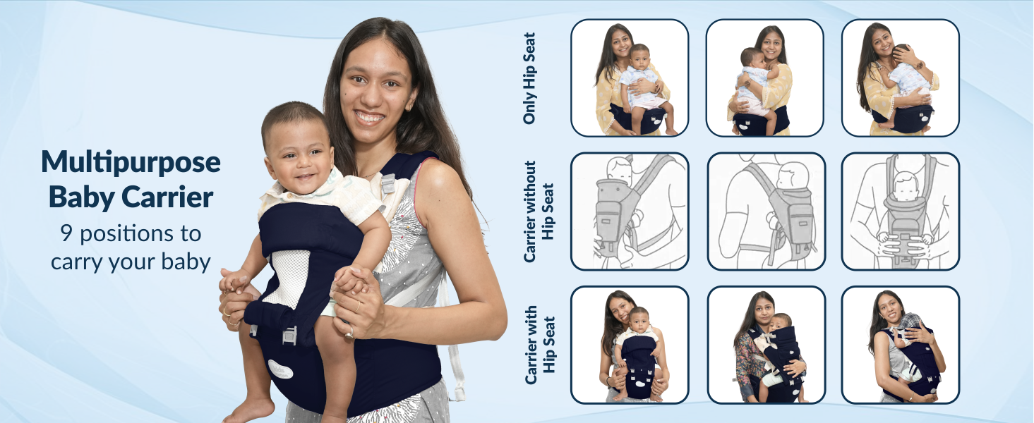 All-in-One Baby Carrier with Hip Seat