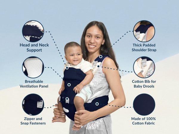 All-in-One Baby Carrier with Hip Seat