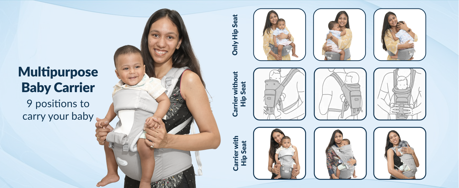 All-in-One Baby Carrier with Hip Seat