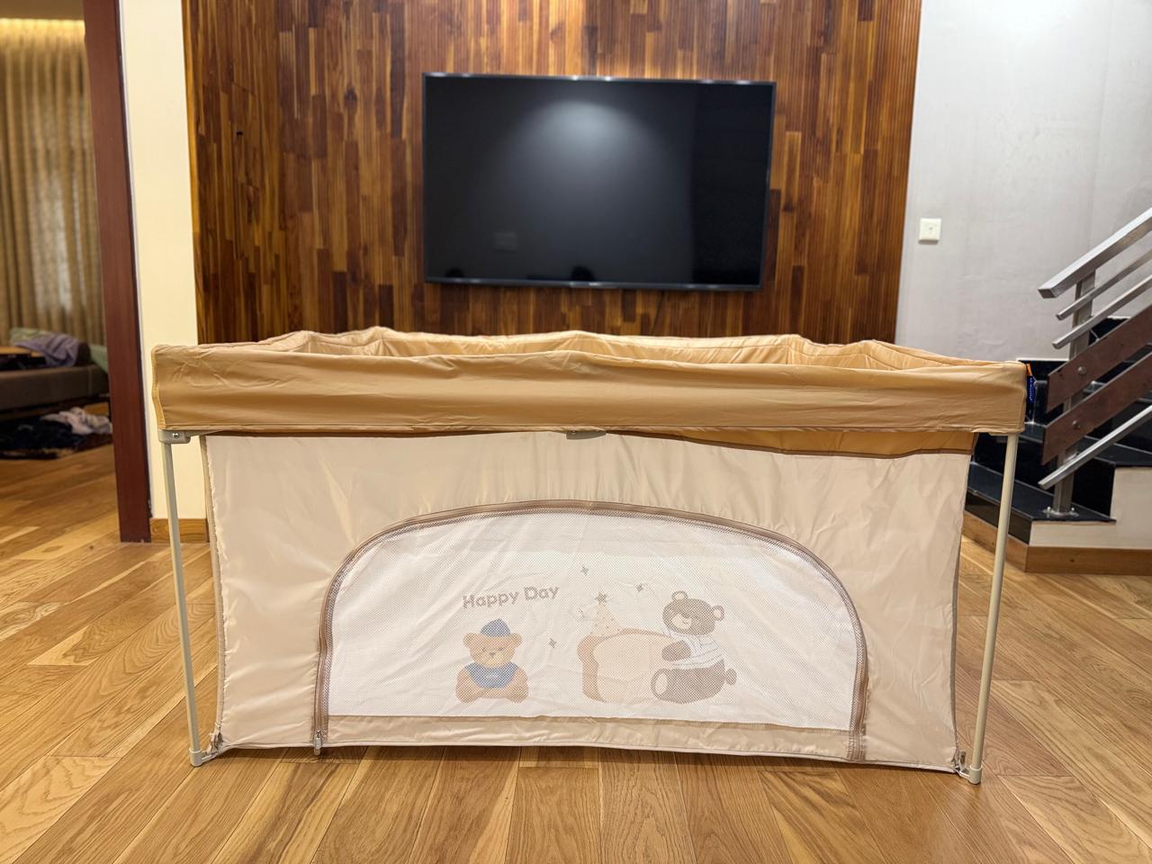 Baby Foldable Playpen with Fun Prints