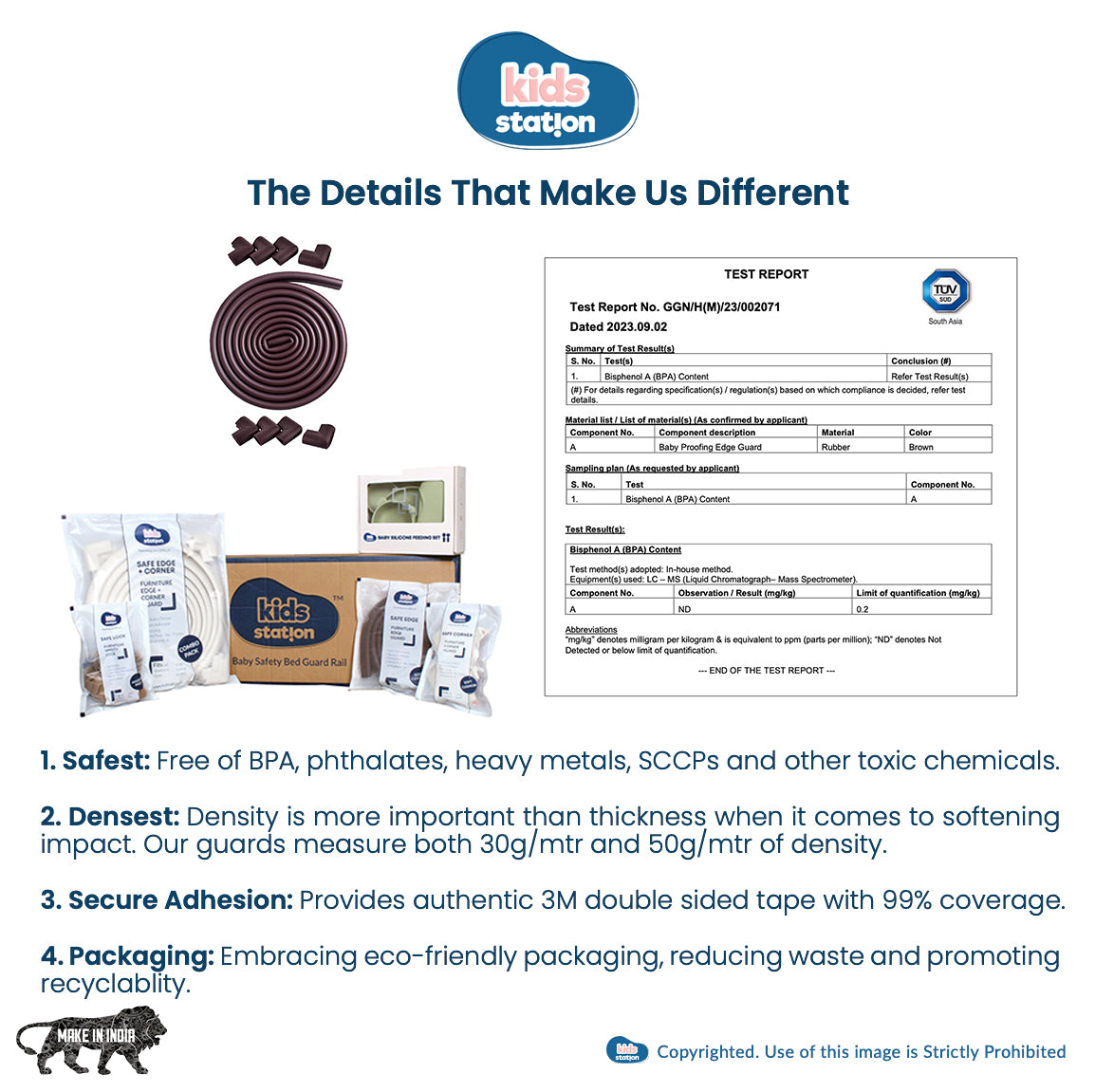 U-Shape Edge Guard Combo – Foam Strip + Corner Protectors for Baby Safety