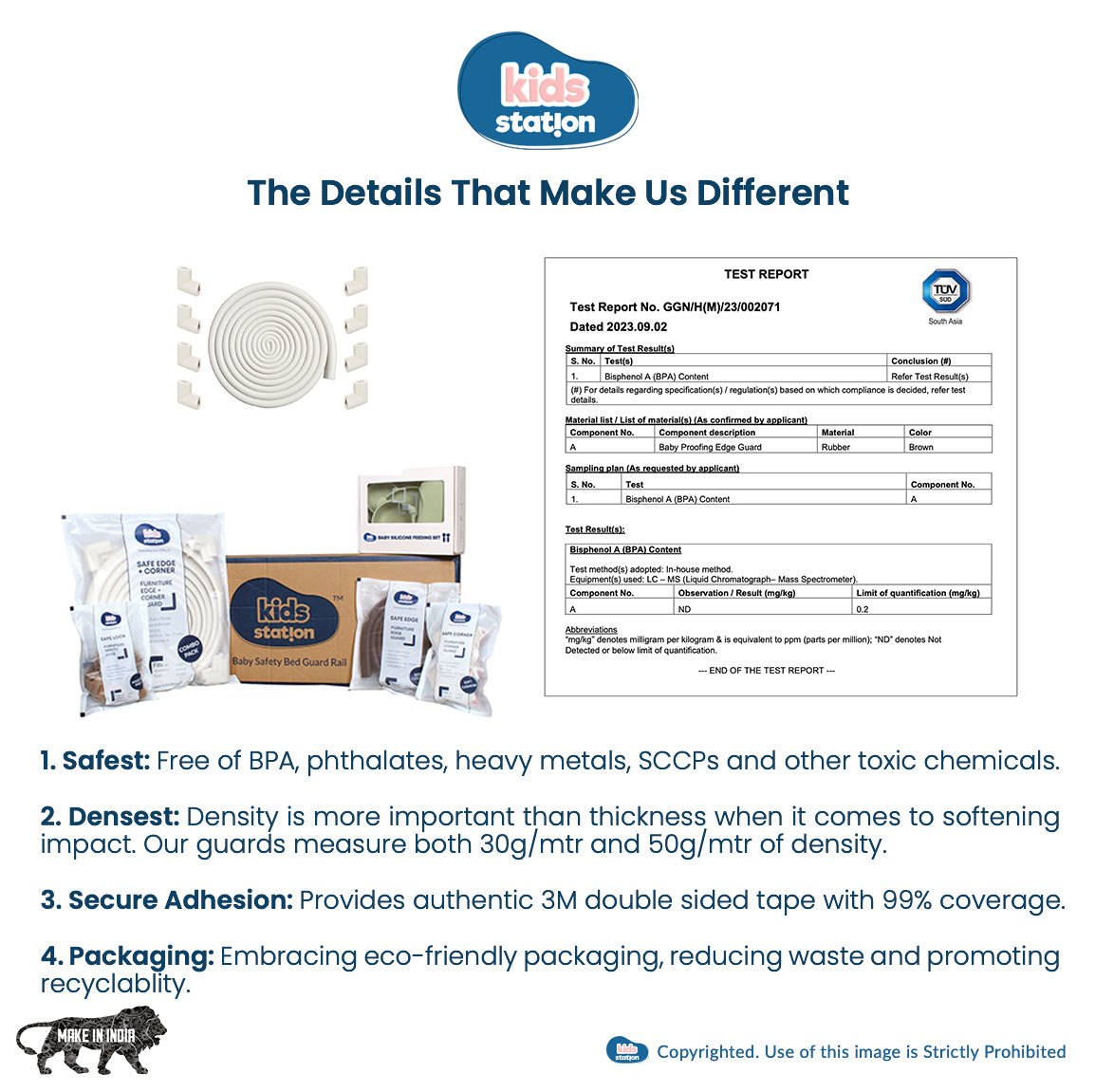 U-Shape Edge Guard Combo – Foam Strip + Corner Protectors for Baby Safety