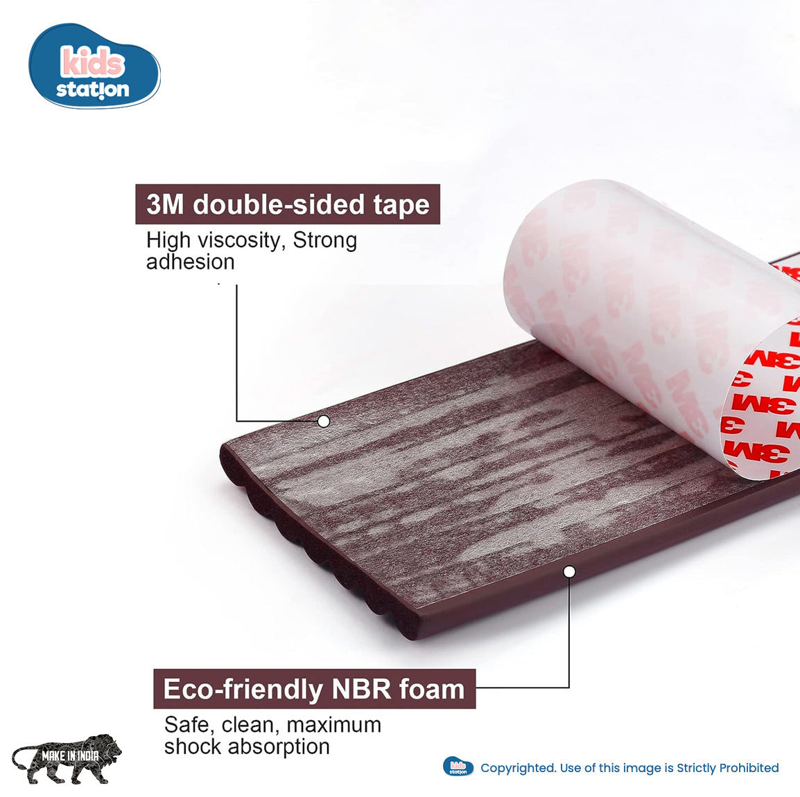 Non-Toxic W Shape Baby Safety Edge Protector for Furniture