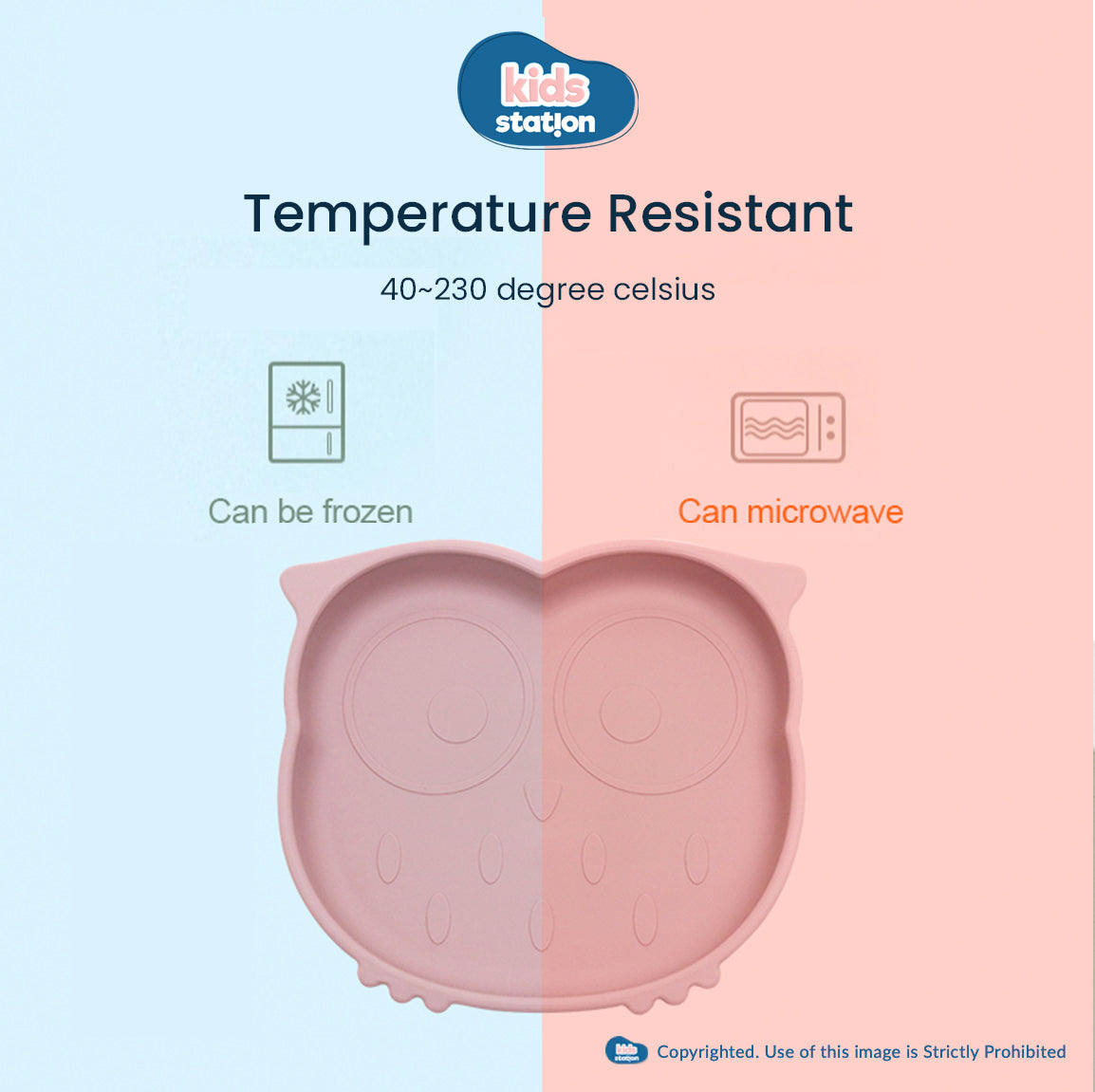 Cute Hooty the Owl Design Silicone Feeding Set