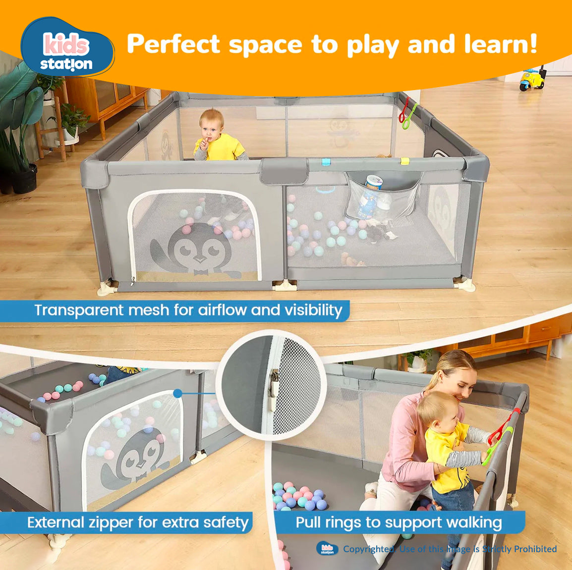 Playpen for Indoor & Outdoor Use for Babies