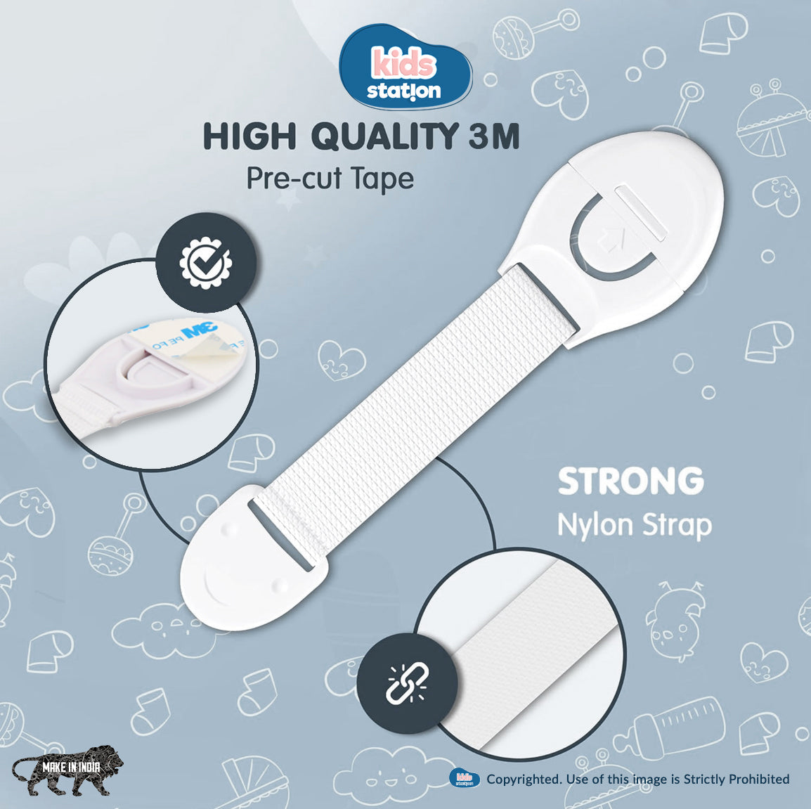 Universal Baby Safety Lock | Adhesive, No Tools Required