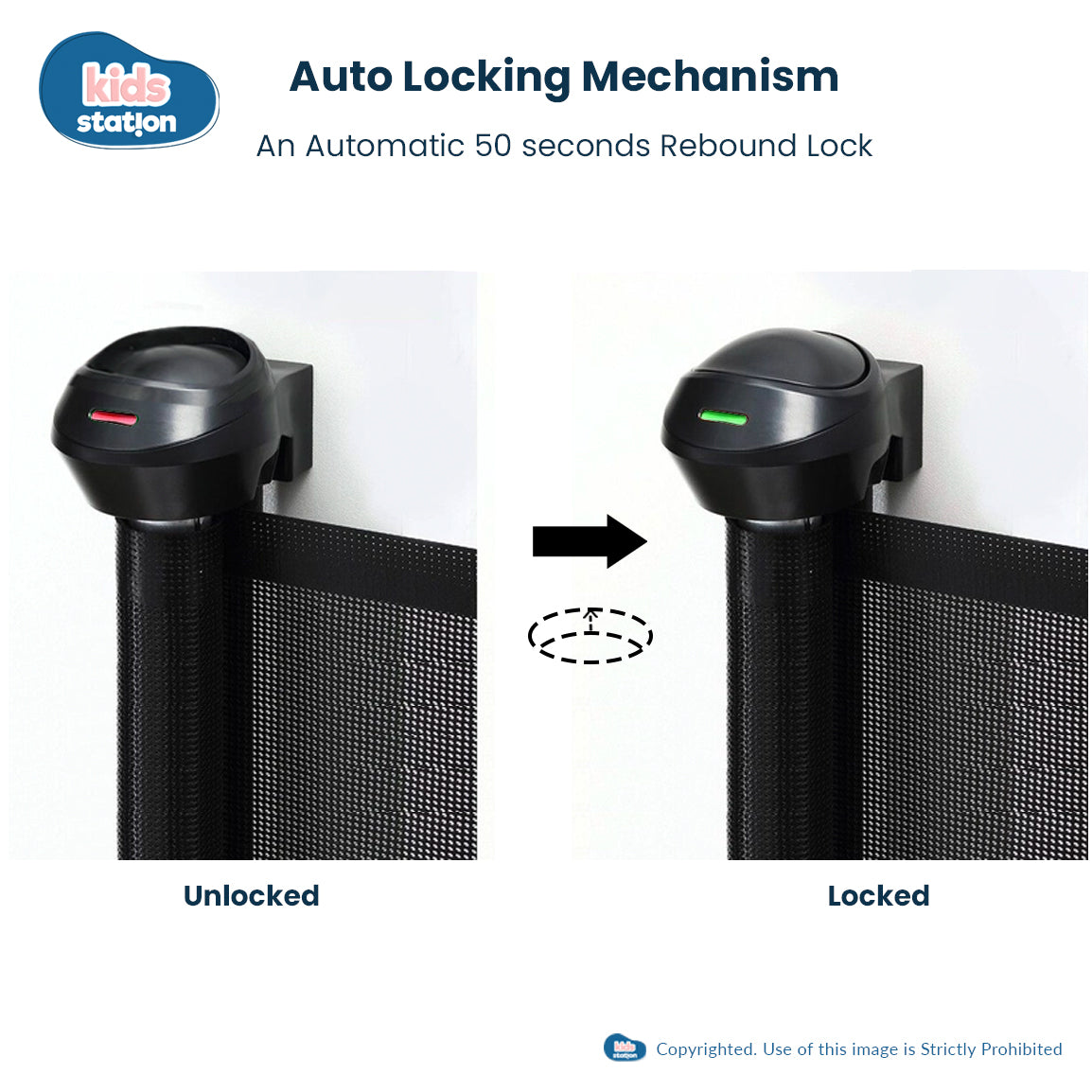 Retractable Safety Gate with Fun Stickers