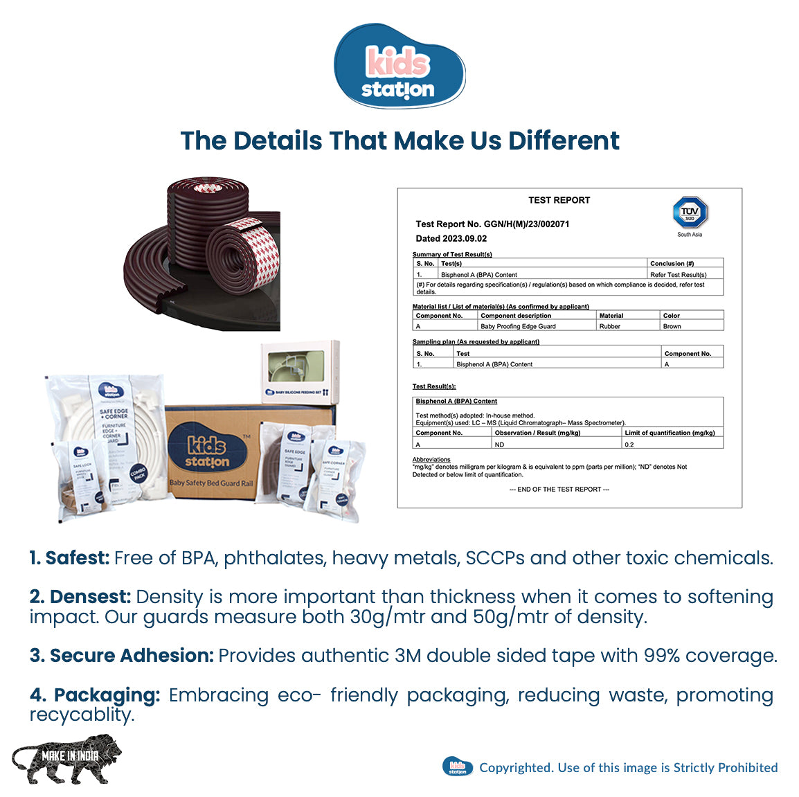 Non-Toxic W Shape Baby Safety Edge Protector for Furniture