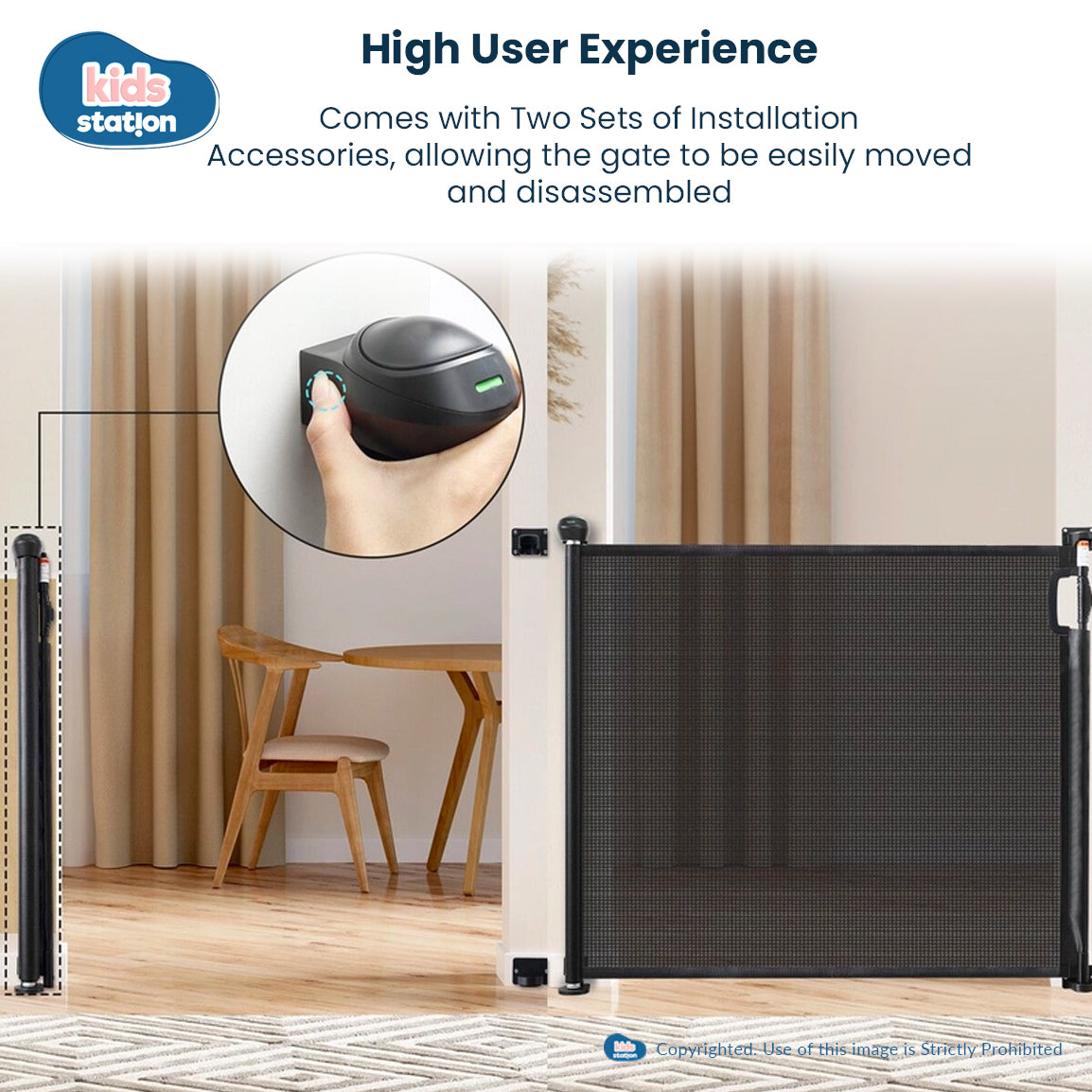 Retractable Safety Gate with Fun Stickers