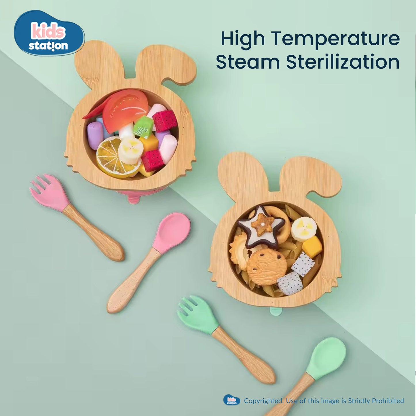 EcoBunny Bamboo Baby Tableware Set for Babies