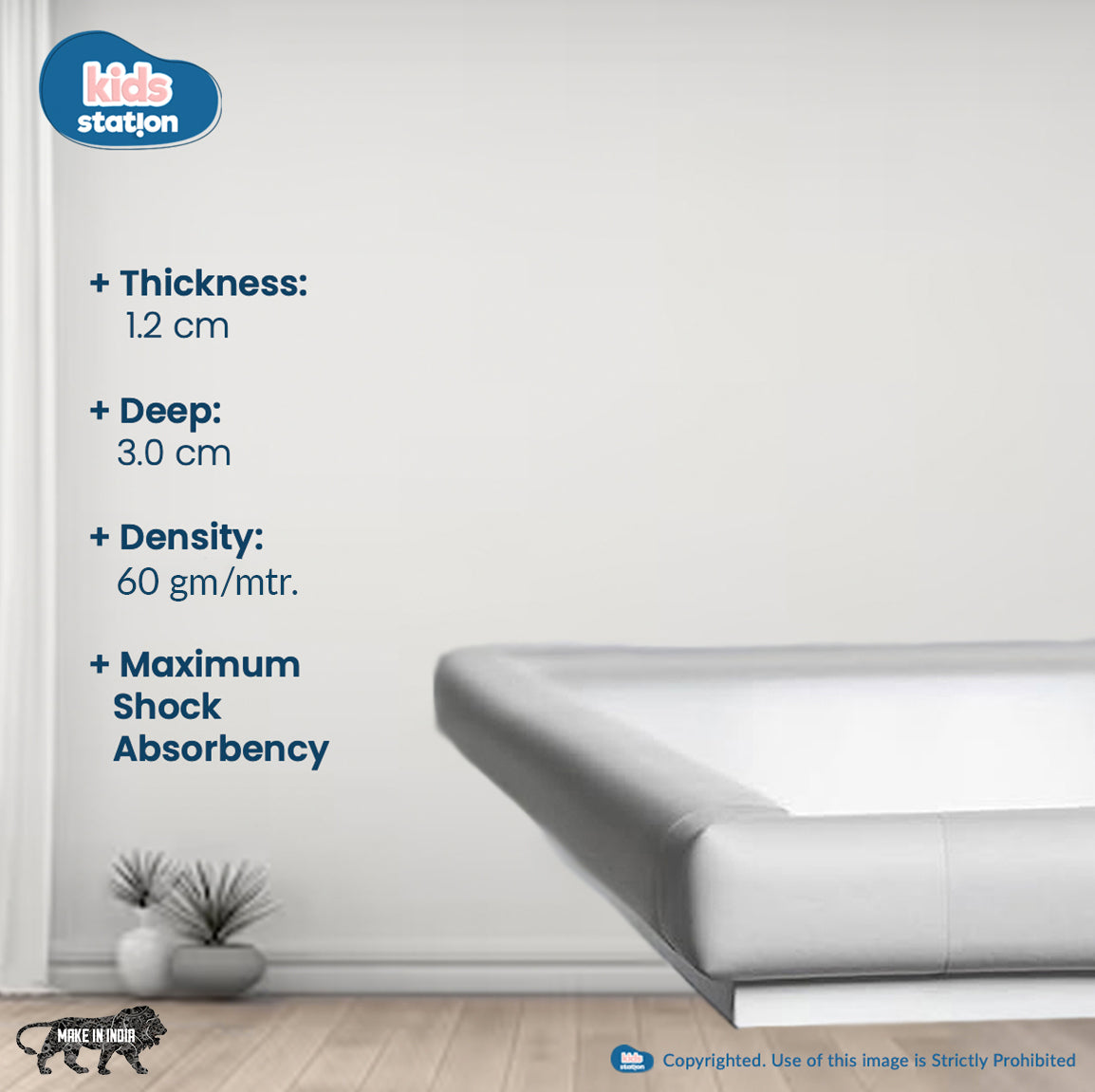 Dense Foam Edge Guard – L-Shape Cushion Strip for Baby Safety