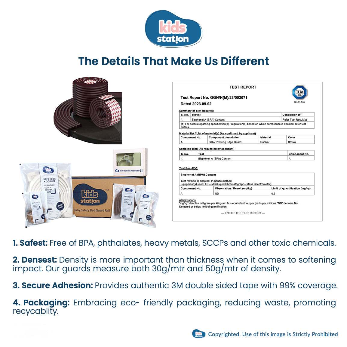 Non-Toxic W Shape Baby Safety Edge Protector for Furniture