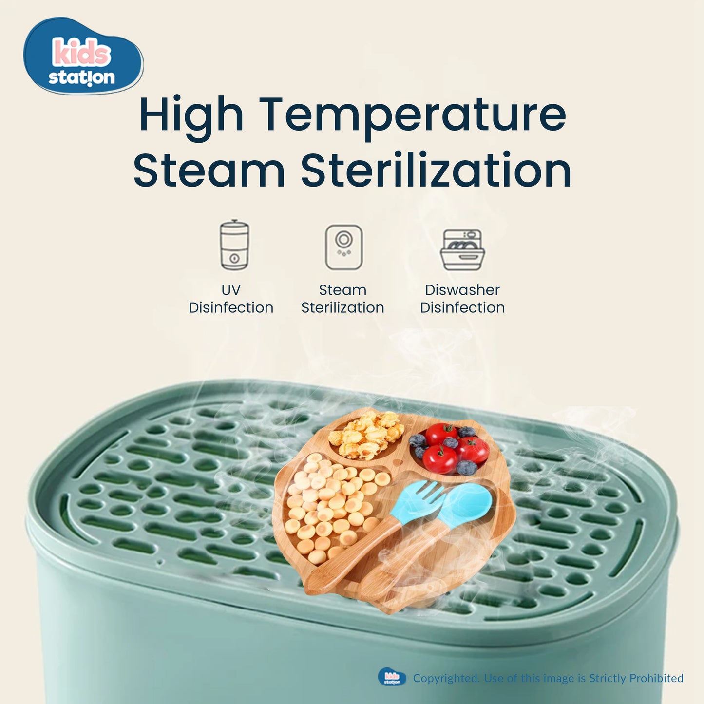 Kids Station Owl Wooden Plate with Spoon & Fork