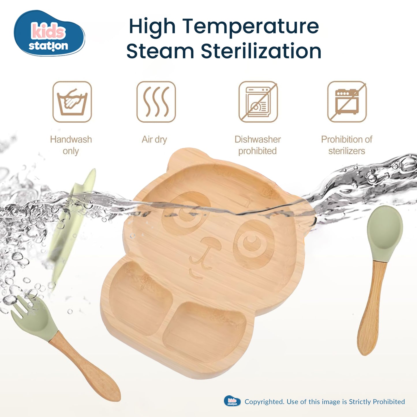 Panda Mealtime Magic – 6-Piece Bamboo Baby Feeding Set