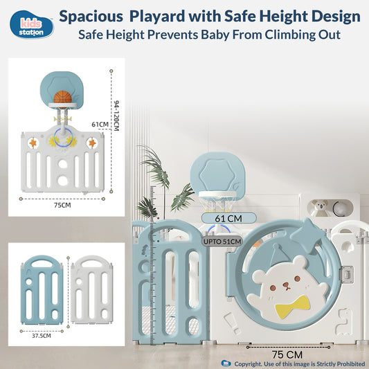 Bear Indoor and Outdoor Activity Play Yard