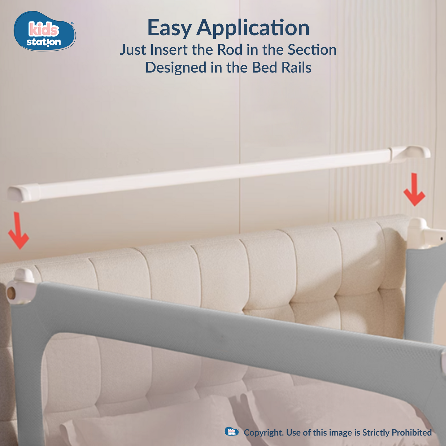 4th Side Connecting Rod for New Model of Baby Bed Rail Guard