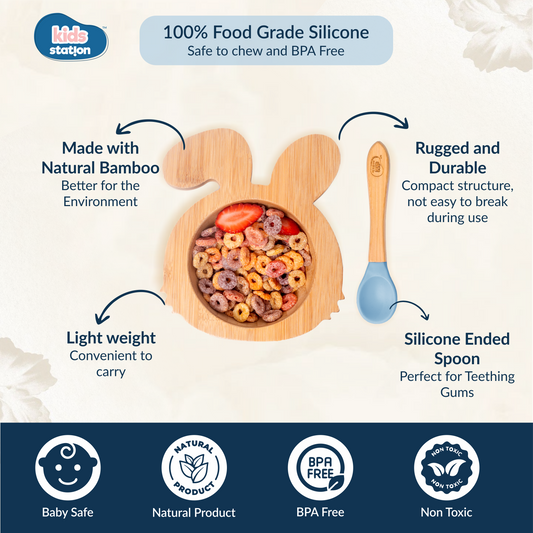 EcoBunny Bamboo Baby Tableware Set for Babies
