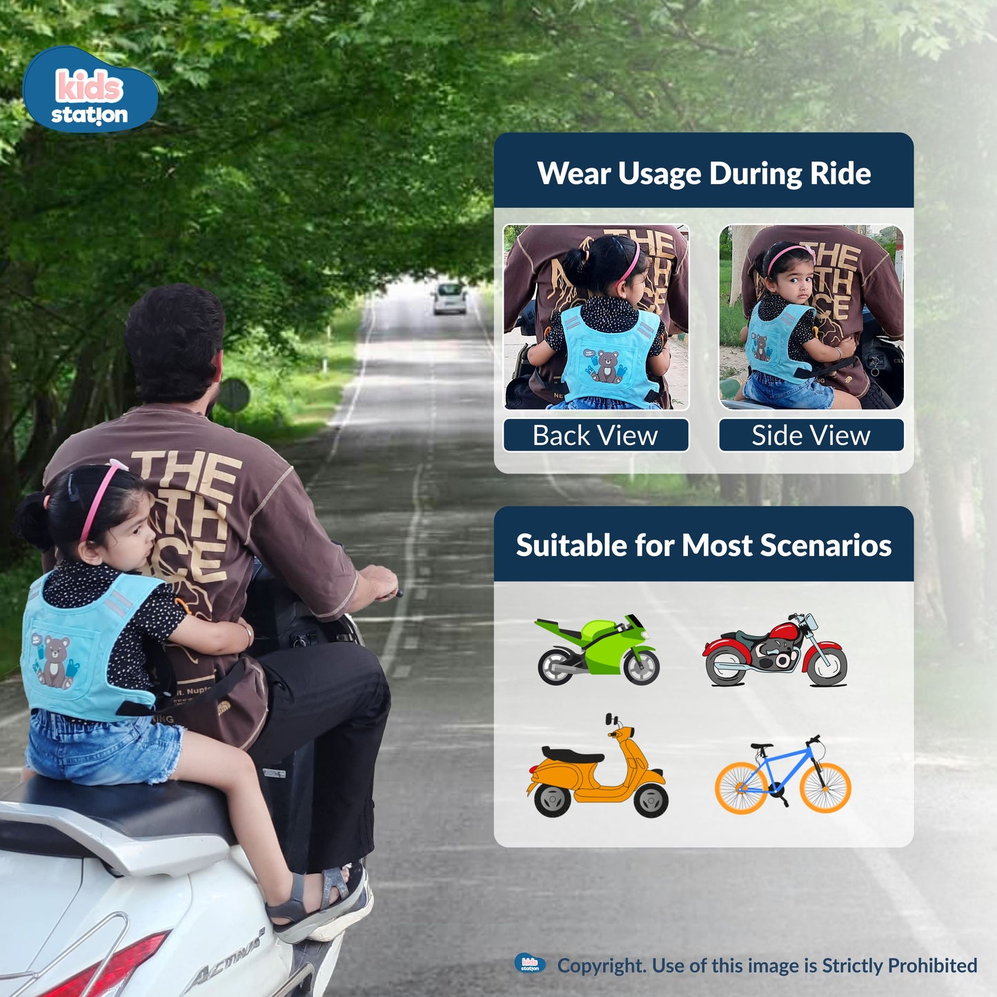 Two-Wheeler Safety Belt for Kids