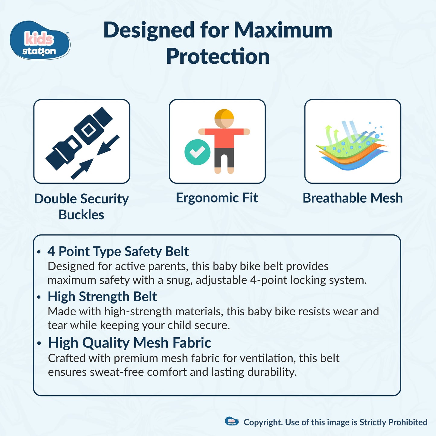 Two-Wheeler Safety Belt for Kids