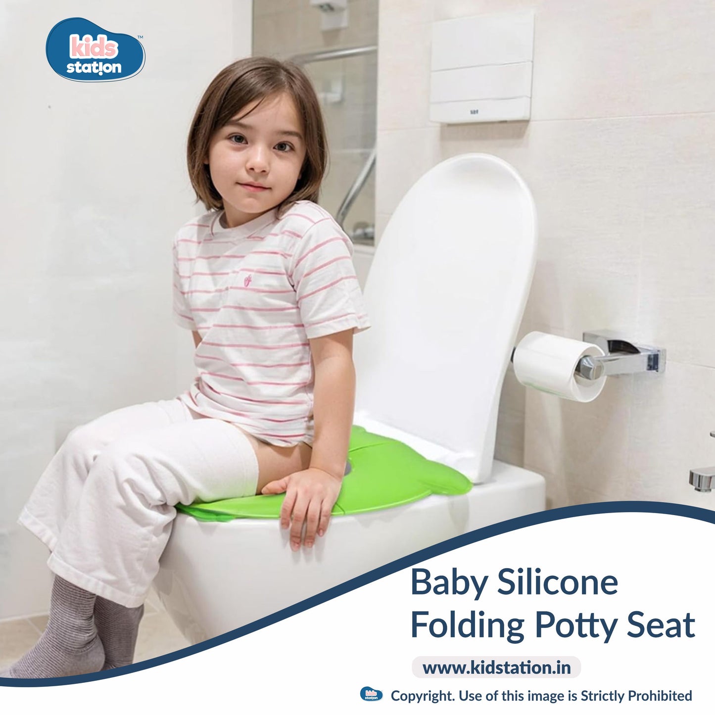Foldable Frog-Shaped Potty Seat for Babies