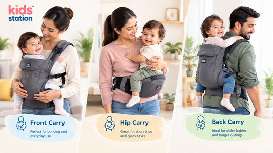 How to Wear a Baby Carrier Correctly: Front, Hip & Back Carry Positions Explained
