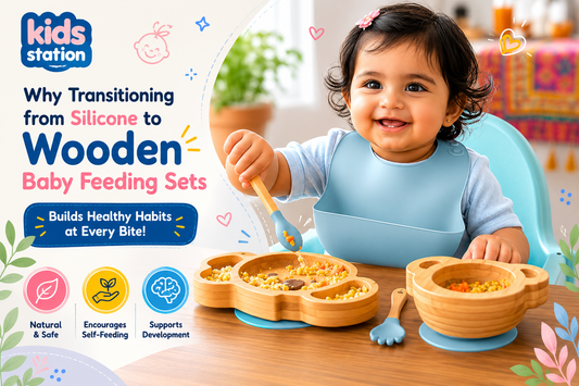 Why Transitioning from Silicone to Wooden Baby Feeding Sets After a Certain Age Is Important for Developing Healthy Eating Habits!!