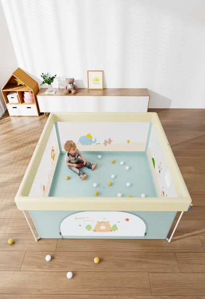 Baby Foldable Playpen with Fun Prints