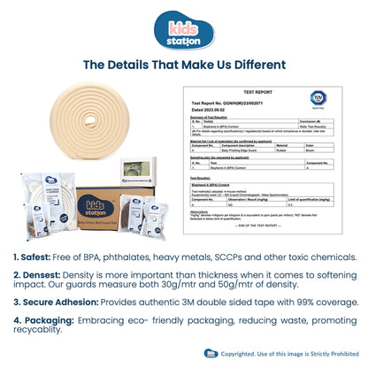 Dense Foam Edge Guard – L-Shape Cushion Strip for Baby Safety