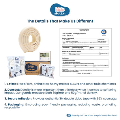 Dense Foam Edge Guard – L-Shape Cushion Strip for Baby Safety