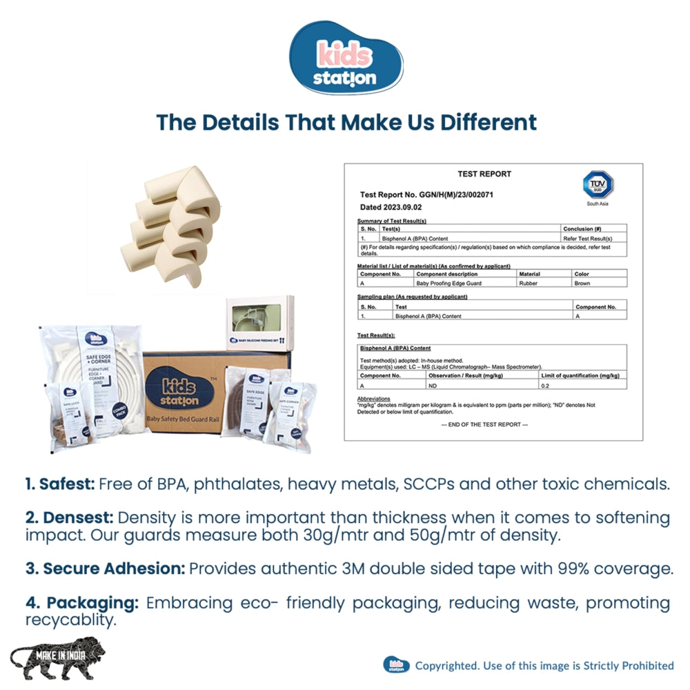 Kids Station L-Shape NBR Corner Guards for Baby Safety