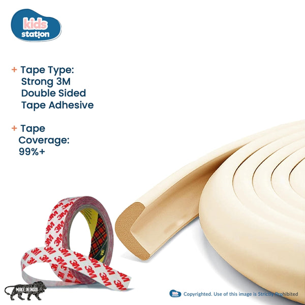 Kids Station Dense Foam Edge Guard – L-Shape Cushion Strip for Baby Safety