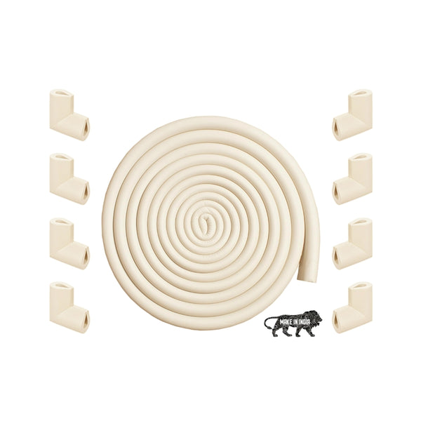 Kids Station U-Shape Edge Guard Combo – Foam Strip + Corner Protectors for Baby Safety