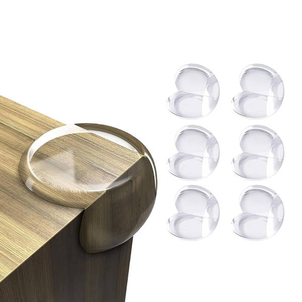 Kids Station Transparent Silicone Round Corner Guards – Baby Safety Edge Protectors for Sharp Furniture Corners