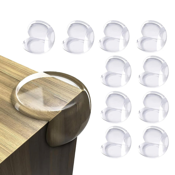 Kids Station Transparent Silicone Round Corner Guards – Baby Safety Edge Protectors for Sharp Furniture Corners