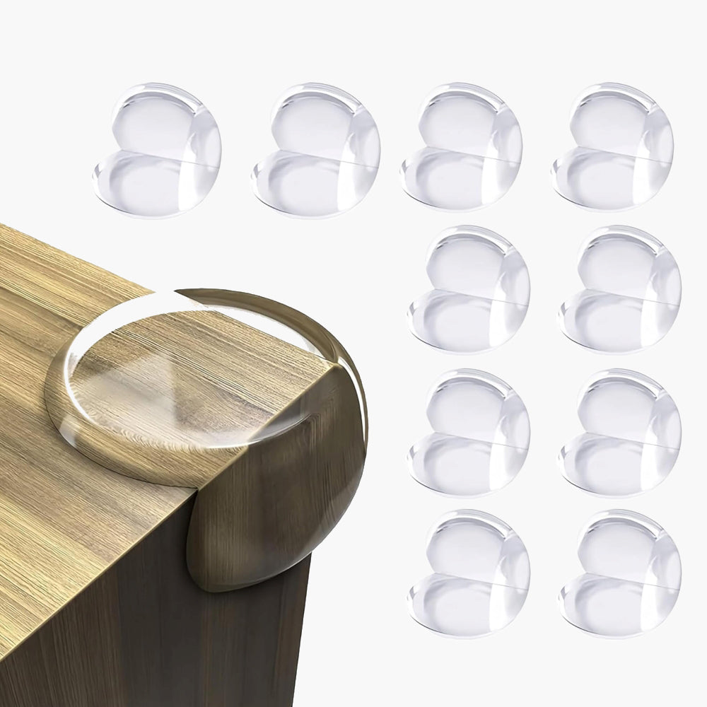 Kids Station Transparent Silicone Round Corner Guards – Baby Safety Edge Protectors for Sharp Furniture Corners