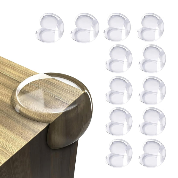 Kids Station Transparent Silicone Round Corner Guards – Baby Safety Edge Protectors for Sharp Furniture Corners