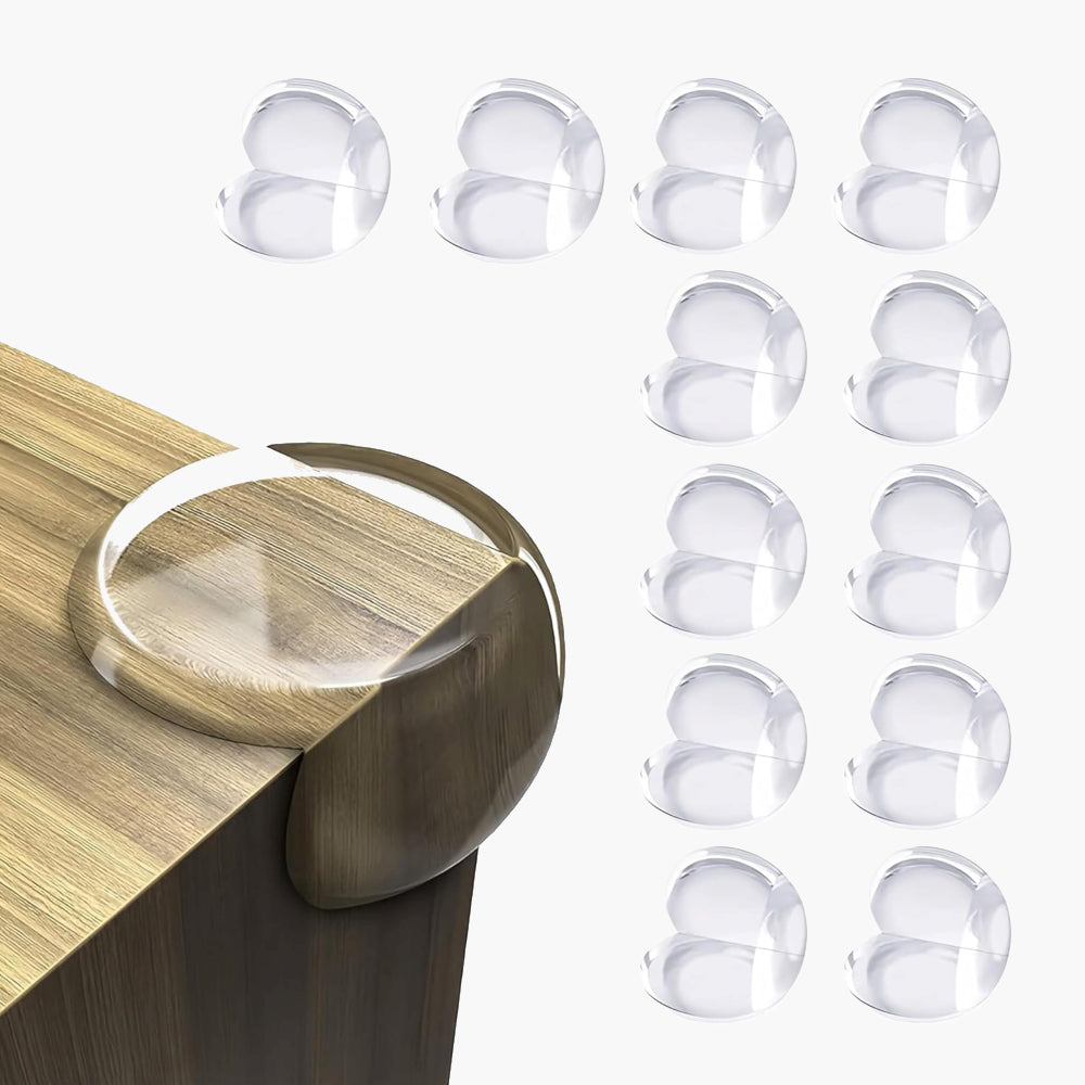 Kids Station Transparent Silicone Round Corner Guards – Baby Safety Edge Protectors for Sharp Furniture Corners