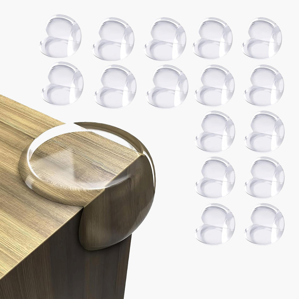 Kids Station Transparent Silicone Round Corner Guards – Baby Safety Edge Protectors for Sharp Furniture Corners