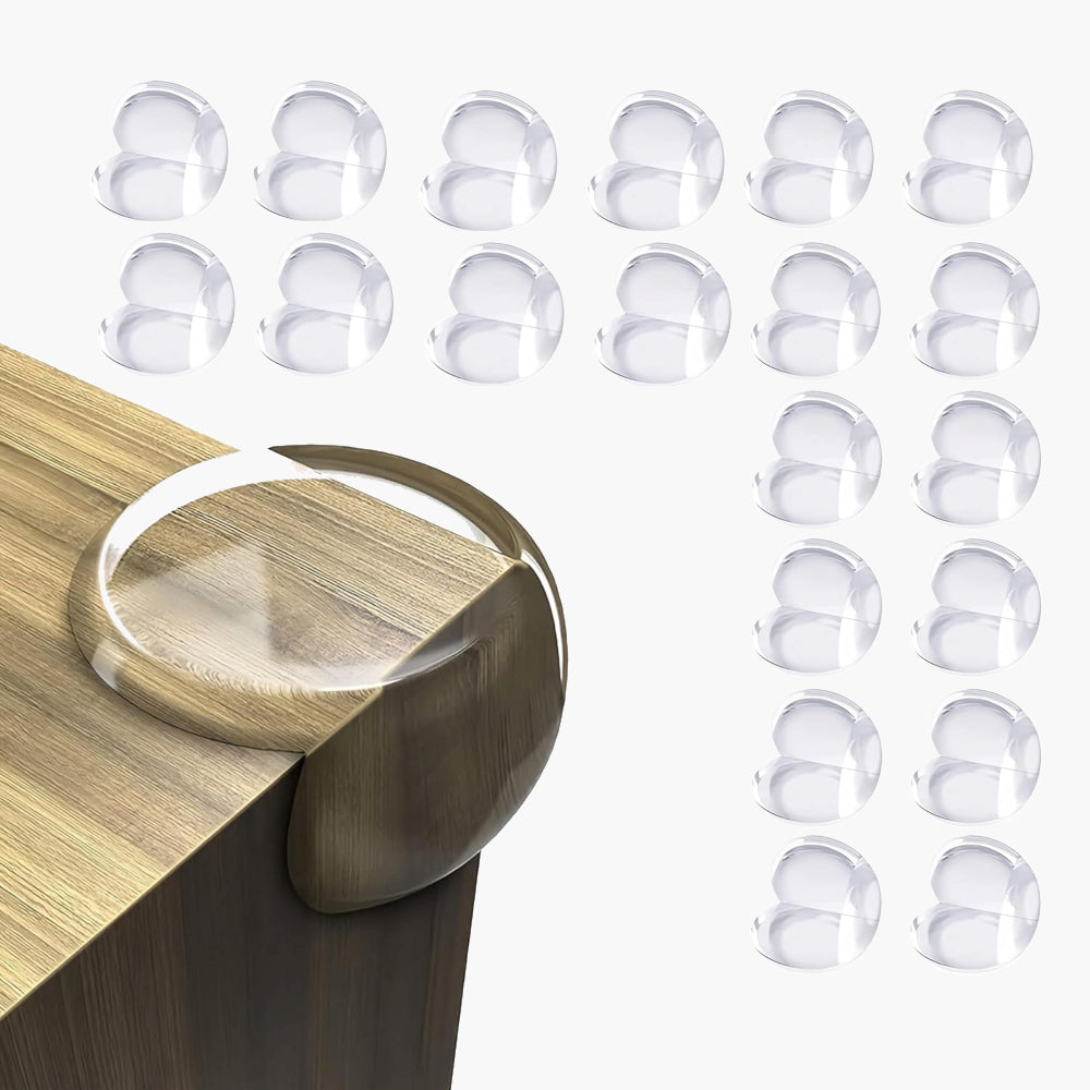 Kids Station Transparent Silicone Round Corner Guards – Baby Safety Edge Protectors for Sharp Furniture Corners