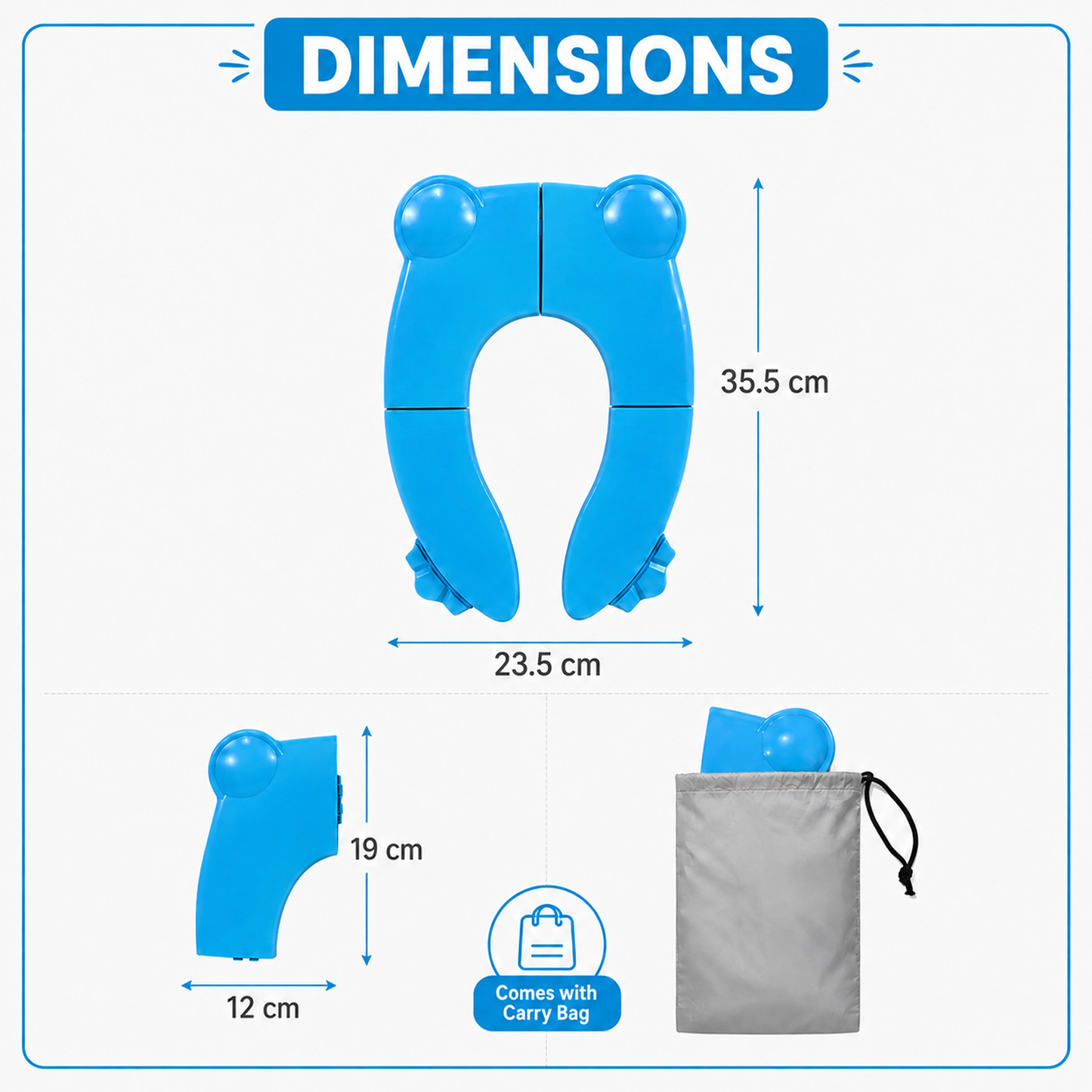 Foldable Frog-Shaped Potty Seat for Babies