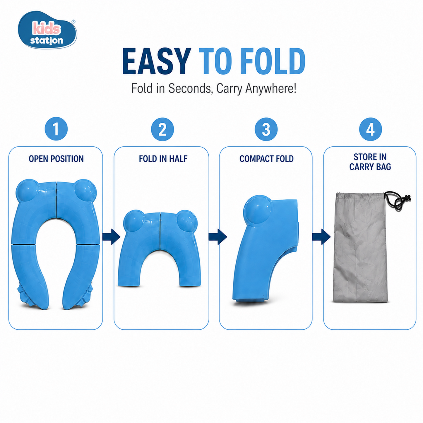 Foldable Frog-Shaped Potty Seat for Babies